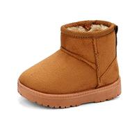 MK MATT KEELY Baby Winter Booties for Toddlers Kids Boy Girl Warm Snow Boots Plush Shoes with Soft Rubber Sole Khaki