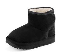 MK MATT KEELY Baby Winter Shoes Kids Boy Girl Warm Snow Boots Toddler Unisex Plush Booties Black,7 UK Child(160mm)