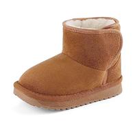 MK MATT KEELY Baby Winter Shoes Kids Boy Girl Warm Snow Boots Toddler Unisex Plush Booties Brown,7 UK Child(160mm)