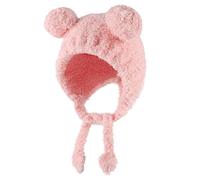 MK MATT KEELY? Cute Fleece Lining Unisex Baby Hats with Ears Winter Warm Toddler Beanie for 0-15 Months Pink