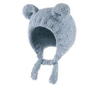 MK MATT KEELY Cute Fleece Lining Unisex Baby Hats with Ears Winter Warm Toddler Beanie for 0-24 Months Light Blue