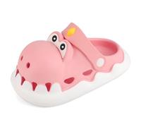 MK MATT KEELY Kids Garden Clogs Boys Girls Dinosaurs Slip-On Mules Sandals for Toddlers Children Indoor Outdoor Summer Beach Slippers,Size 11/11.5 UK Child,Pink