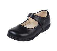 MK MATT KEELY Kids Girls Black Mary Jane Hook and Loop Comfortable Uniform Shoes for School
