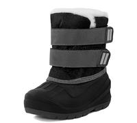MK MATT KEELY Kids Snow Boots Boys Girls Winter Insulated Waterproof Ankle Boots Toddlers Knee High Walking Boots with High Traction Soles,Black,2 UK