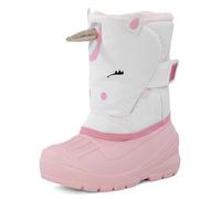 MK MATT KEELY Kids Snow Boots Boys Girls Winter Insulated Waterproof Ankle Boots Toddlers Knee High Walking Boots with High Traction Soles,Pink,2 UK