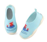 MK MATT KEELY Kids Water Shoes Boys Girls Non-Slip Swim Beach Shoes Caldera Toddlers Quick Dry Aqua Socks,Light Blue,Size 7.5/8 UK Child