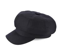 MK MATT KEELY Women Baker Boy Hat Peaked Beret with Brim Ladies Adjustable Flat Cap Solid Color