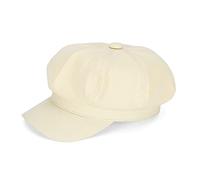MK MATT KEELY Women Baker Boy Hat Peaked Beret with Brim Ladies Adjustable Flat Cap Solid Color Beige