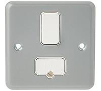 MK Metalclad Plus K0942 ALM 13 amp Double-Pole Switched Connection Unit, Grey