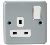 MK Metalclad Plus K2977 ALM 13A 1G Double Pole Switchsocket