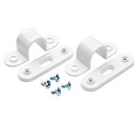 Mk Polyvinyl Chloride (Pvc) 20mm White Spacer Bar Saddles, Pack Of 2