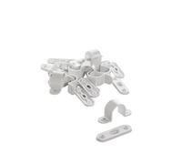 Mk Polyvinyl Chloride (Pvc) 25mm White Spacer Bar Saddles, Pack Of 10