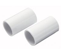 Mk White (W)20mm Trunking Coupler, Pack Of 2
