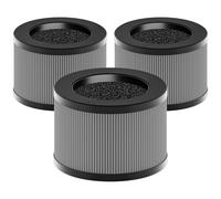 MK01 MK06 Air Filter Replacement Compatible with AROEVE MK01 MK06, ToLife TZ-K1, Kloudi DH-JH01 Air Purifier, 4-in-1 H13 True HEPA Filter - Smoke Version(3 Pack)