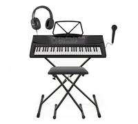 MK1000 54 Key Portable Keyboard Piano for Kids & Beginners w/Microphone | 54-Key Beginner Keyboard with Easy Controls, 20 Voices 10 Rhythms, Teaching Function, Record and Playback, Mic and Stand