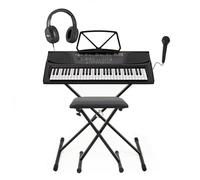 MK1000 54 Key Portable Keyboard Piano for Kids & Beginners with Microphone Headphones Stand & Bench