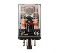 MK2P I Small Intermediate Relay 8 Pin Socket AC 220V Coil Voltage 10A 250VAC Contact Current Suitable for Automation and Communication Devices