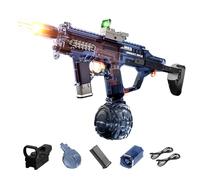 MK3 Electric Water Gun for Adults Kids,Automatic Water Gun Toy with Green dot sight,Water Suction Guns with Induction Light Muzzle,Range 8-10M,Capacity 500ML for Back Garden,Beach (Blue)