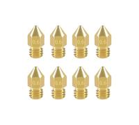 MK8 3D Printer Nozzle 0.4/0.6mm for Ender 3 3 Pro 3 V2 5 CR-10 | Brass MK8 extruder nozzle with M6 thread for 1.75mm filament 3D printers(0.6mm)