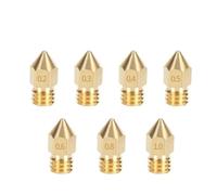 MK8 Brass Nozzle 0.2/0.3/0.35/0.4/0.5/0.6/0.8/1.0mm Extruder Print Head Nozzle For 1.75MM CR10 CR10S Ender-3 3D Printer Parts distinctive(0.2mm,1Pc)