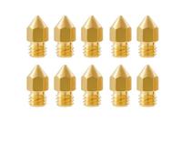 MK8 Brass Nozzle for 1.75MM, CR-10 CR-10S Ender 3 | 0.2 0.3 0.4 0.5MM, 13x6mm, M6, fits CR-10-S5 CR-10-S4 CR-10 MINI CR-20 Ender 2 Ender 5(10 PCS,Mixed Size 1)