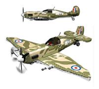 MK9 Super Spitfire Fighter Building Blocks Set, Aircraft Bricks Kit, 526PCS | WWII Military Plane Bricks Set, Armed Airplane Model for Adults, Collect Air-Force Build Toy, Home Decor, Gift for Man