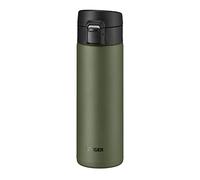 MKA-K048GK Water Bottle, 16.2 fl oz (480 ml), Tiger Thermos, TIGER Mug Bottle, One-Touch, Lightweight, Green