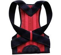 MKAK Men Women Posture Corrector Back Clavicle Spine Back Shoulder Lumbar Support Corset Correction Posture Orthopedic Belt(Red,X-S)