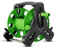 MKAK Water Hose Reel Wall Mount,Foldable Handle Floor Mounted Decorative Garden Outdoor Hoses Holder Storage Standing Hose Trolley