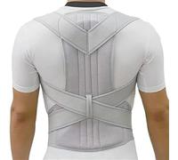 MKAK XS-5XL Back Posture Corrector, for Men Women Upper Lower Spine Support Shoulder Neck Clavicle Hunchback Correction Belt(Gris,M)