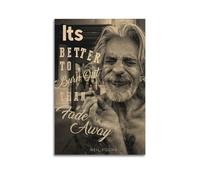 MKALDXCC Neil Young - Hey Hey, My My Poster Poster Decorative Painting Canvas Wall Posters And Art Picture Print Modern Family Bedroom Decor Posters 16x24inch(40x60cm)