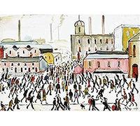 MKAN Adult Jigsaw Puzzle 1000 Piece, Going To Work By L.S. Lowry Wooden Landscape Puzzle Toy, Decompression Puzzle Nice Gifts 50X75CM