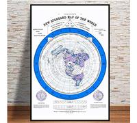 MKAN Poster And Prints 1892 Flat Earth Map Movie World Map Modern Canvas Painting Art Wall Pictures For Home Decor 42X60 Cm