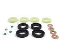 MKAREPART Fuel Injector Nozzle Seal Kit Replacement - Fuel Injector Seal + Washer + O Ring Set (Set of 16 pcs) - Injector Holder Repair Kit 1.6 TDCi/HDi (Without Injector Studs)