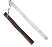 Mkasbn Heavy Duty Ruler Thick Manganese Steel Hardened Centimeter Inch Dual Scale Measuring Tool With Holster Metal Rulers Kit Perfect Straight Edge for Architects (5mm Heavy Duty Ruler)