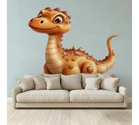 MKBKLI Custom 3D Photo Wallpaper Cute Cartoon Dinosaur Mural Photo Large Poster Living Room Bedroom Tv Background Wall Home Decoration 300(W) X210cm(H)-6 Stripes