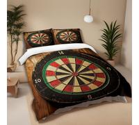 MKBKLI Duvet Cover Set 3D Double 200x200 cm Dart target Bedding Quilt Cover Set 3 Pieces Soft Microfiber Bedding Quilt Cover with Zipper Closure for Teens and Adults