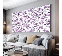 MKBKLI Large Canvas Wall Art 60x120cm purple plant lilac Canvas Print Picture Artwork for Home Decor - Living Room, Bedroom, Kitchen Wall Art Decoration