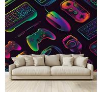 MKBKLI Mural Wallpaper Game Controller Mouse Keyboard Photo Backdrop Non-Woven Poster Picture Art Print for Living Room Bedroom TV Theme Hotel Warm Décor Papel 250 (W) x 175 (H) cm