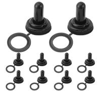 MKBKLLJY 10Pcs 12mm/0.47inch Mounting Hole Black Waterproof Dustproof Rubber Boot Covers Toggle Switch Thread Cover Weatherproof Protector Cap for Most Toggle Rocker Switch