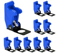 MKBKLLJY 10Pcs 12mm/0.47inch Mounting Hole Blue Safety Flip Covers Dustproof Waterproof Plastic Cap Aircraft Guard Cover for Toggle Bat-Handle Switch,Heavy Duty Toggle Rocker Switch