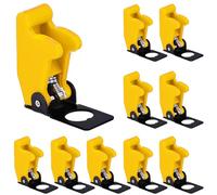MKBKLLJY 10Pcs 12mm/0.47inch Mounting Hole Yellow Safety Flip Covers Dustproof Waterproof Plastic Cap Aircraft Guard Cover for Toggle Bat-Handle Switch Heavy Duty Toggle Rocker Switch