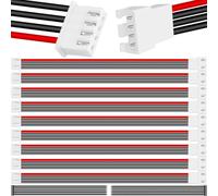 MKBKLLJY 10PCS JST-XH 3S Balance Plug Extension Lead Wire 200mm 4 Pin Socket Male and Female Connector Cable UL3239 22AWG Silicone with Cable Ties, for LiPo Battery Balance Charging (7.87inch)