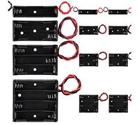 MKBKLLJY 12Pack AAA Battery Holder Bundle with Leads 3 pcs 1 AAA Battery Holder 1.5V,3 pcs 2 AAA Battery Holder 2*1.5V,3 pcs 3 AAA Battery Holder 3*1.5V,3 x 4 AAA Battery Holder 4*1.5V,with Wires