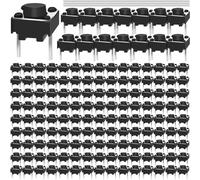 MKBKLLJY 150PCS 2 Pin Momentary Tactile Tact Push Button Switch 6 x 6 x 4.3mm Mini Micro Tact Switch ON/OFF Assortment Kit with Solder Wire for Panel PCB Breadboard Circuit Board Camera