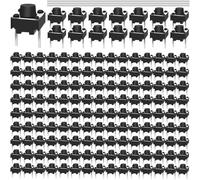 MKBKLLJY 150PCS 2 Pin Momentary Tactile Tact Push Button Switch 6 x 6 x 5mm Mini Micro Tact Switch ON/OFF Assortment Kit with Solder Wire for Panel PCB Breadboard Circuit Board Camera