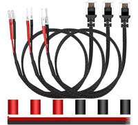 MKBKLLJY 16.5 inch Radar Detector Hardwire Power Cord Mirror Plug Wire Tap Kit with Cable Tie Heat Shrink Tubing, for Escort Valentine One Uniden Beltronics with Nylon Braided Inline Fuse Mount RJ11