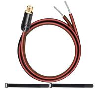 MKBKLLJY 1Pcs RCA Female Plug to Bare Wire Speaker Cable 1FT 16AWG Positive Red Wire Marking Pure Copper Shell Gold Plated Plug Corrosion Resistance with Cable Ties for Direct Connect Speakers