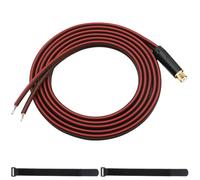 MKBKLLJY 1Pcs RCA Female Plug to Bare Wire Speaker Cable 2FT 16AWG Positive Red Wire Marking Pure Copper Shell Gold Plated Plug Corrosion Resistance with Cable Ties for Direct Connect Speakers