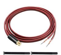MKBKLLJY 1Pcs RCA Female Plug to Bare Wire Speaker Cable 3FT 16AWG Positive Red Wire Marking Pure Copper Shell Gold Plated Plug Corrosion Resistance with Cable Ties for Direct Connect Speakers